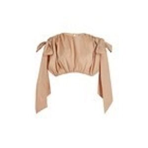 Andrea Iyamah NEW‎ Women's Halima Cropped Top in Nude Size Medium MSRP 194